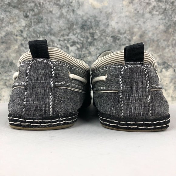 GBX Buckle Men's Size 9M Sesto II Black White Fabric Lace-Up Boat Shoes - Picture 6 of 11